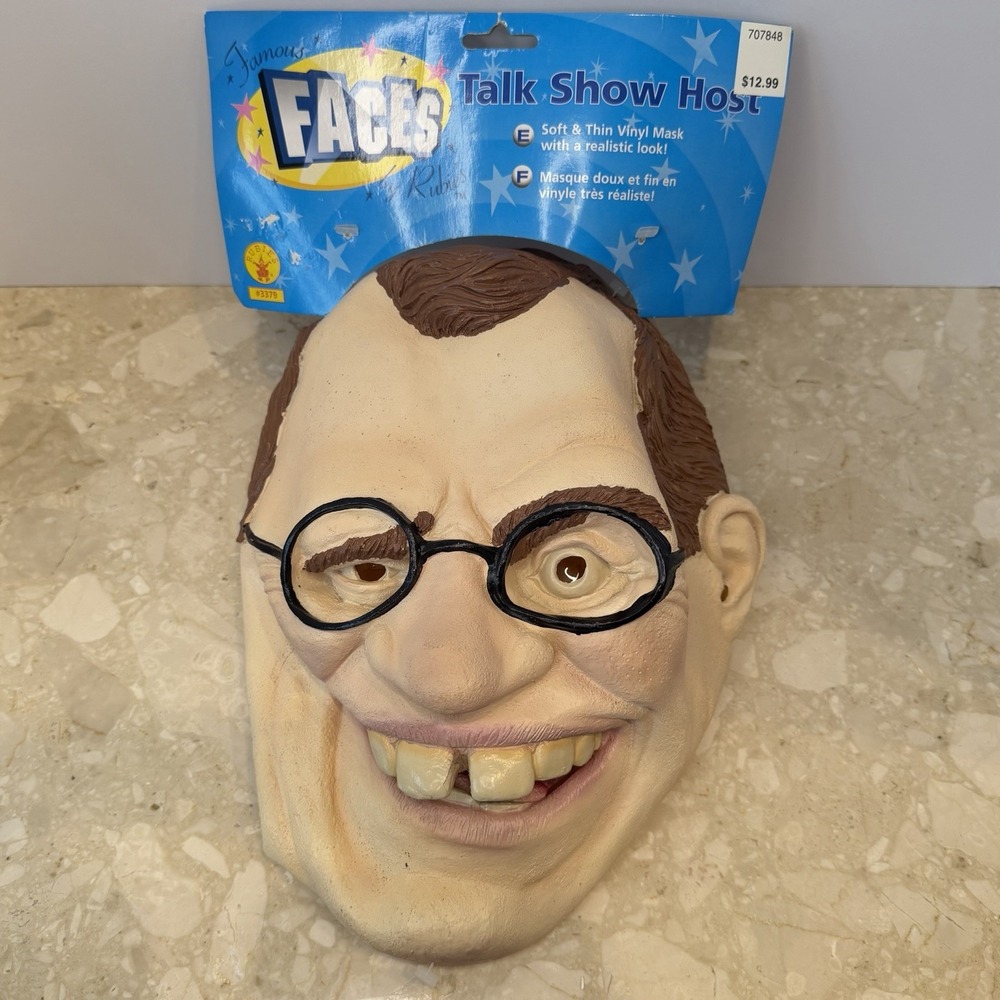 Rubies Costume Co Talk Show Host David Letterman Halloween Mask NOS
